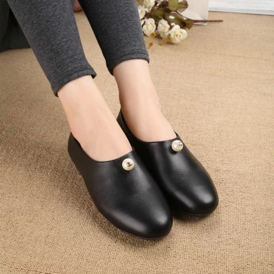 CHANEL Shallow mouth flat shoes Women--042